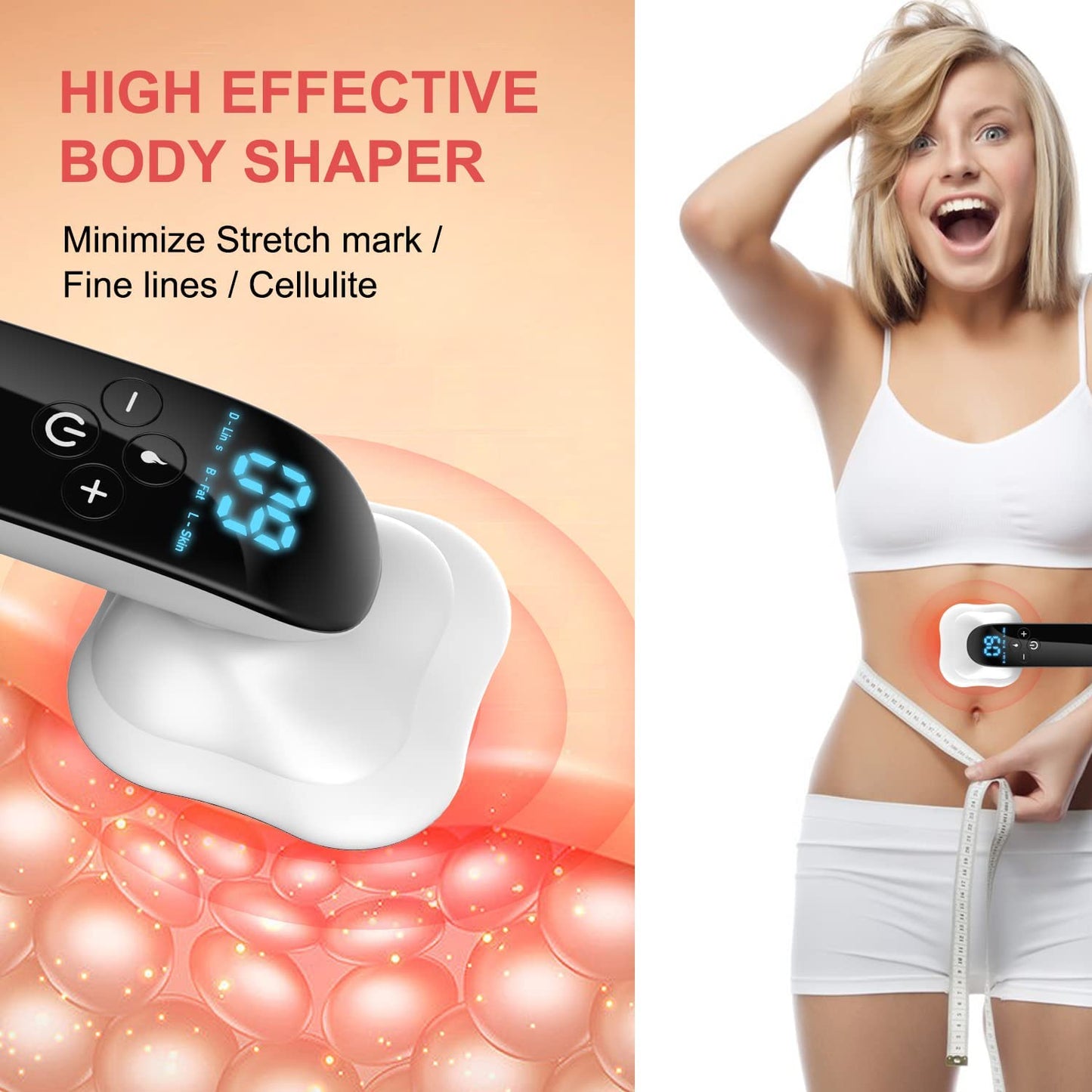 Upgraded Version 4 Massager Heads Cellulite Remover Massager