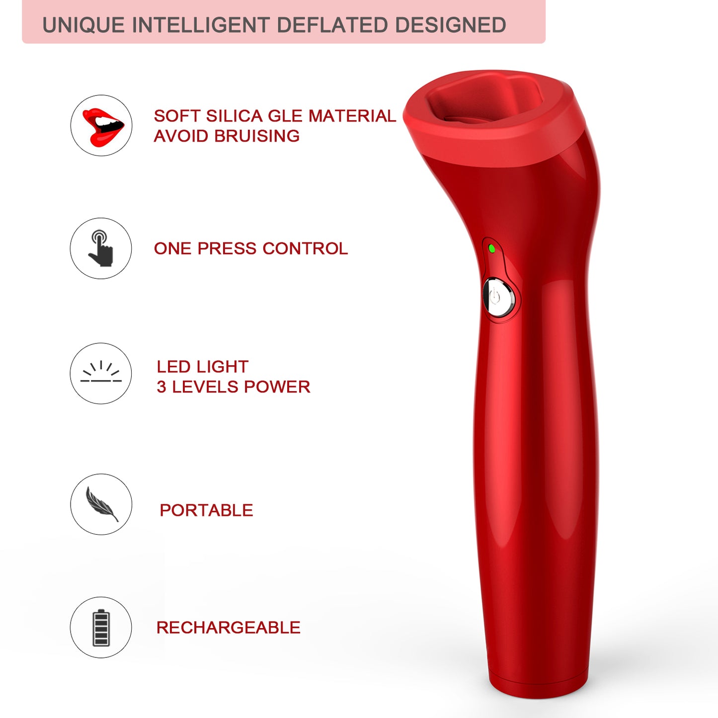 Electric lip plumper automatic lip fuller device 3 level power lip Enhancer