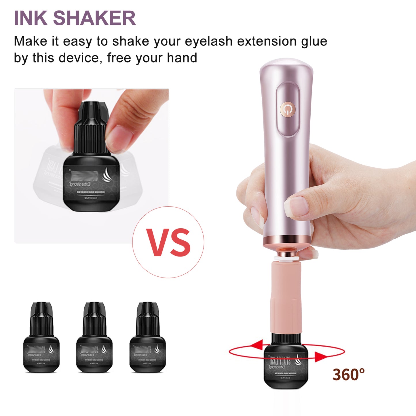 Electric makeup brush cleaner dryer automatic cosmetic brush spinner ink shaker