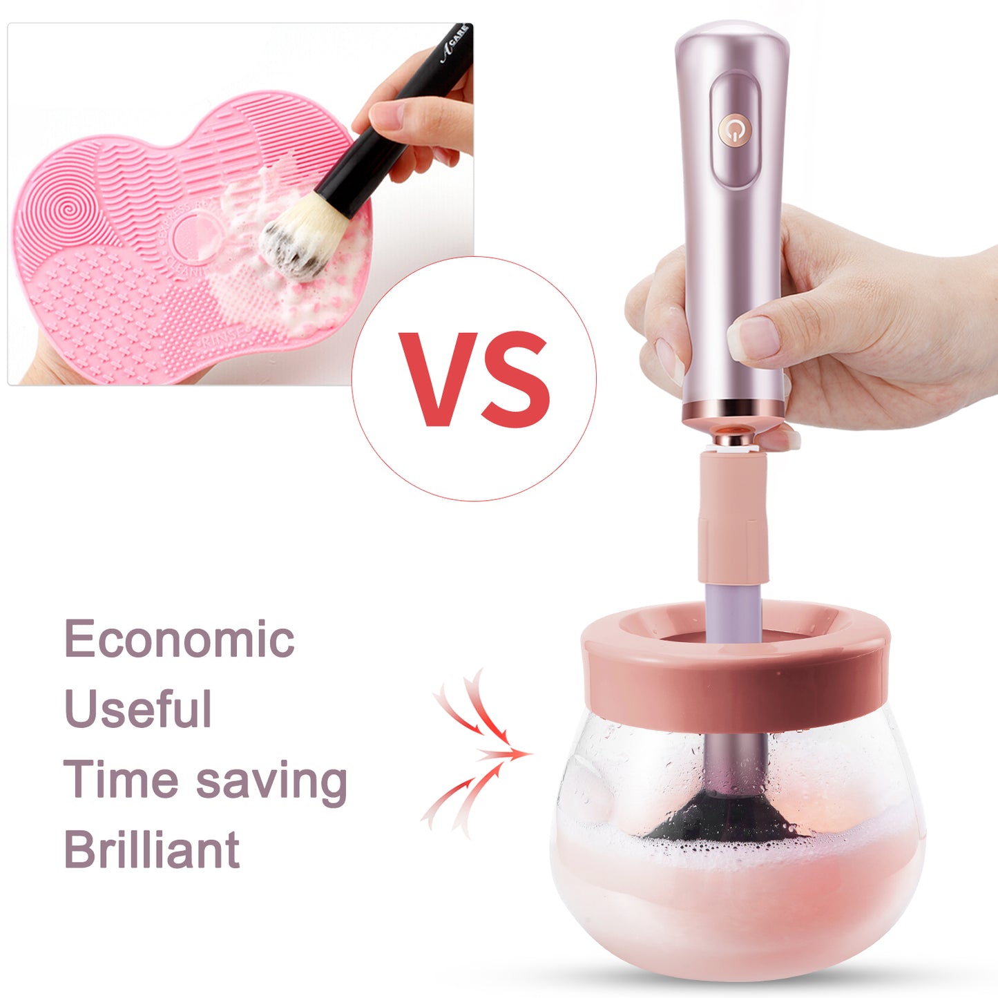 Electric makeup brush cleaner dryer automatic cosmetic brush spinner ink shaker