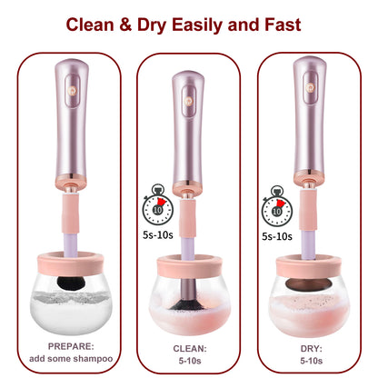 Electric makeup brush cleaner dryer automatic cosmetic brush spinner ink shaker