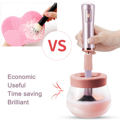 Electric makeup brush cleaner dryer automatic cosmetic brush spinner ink shaker